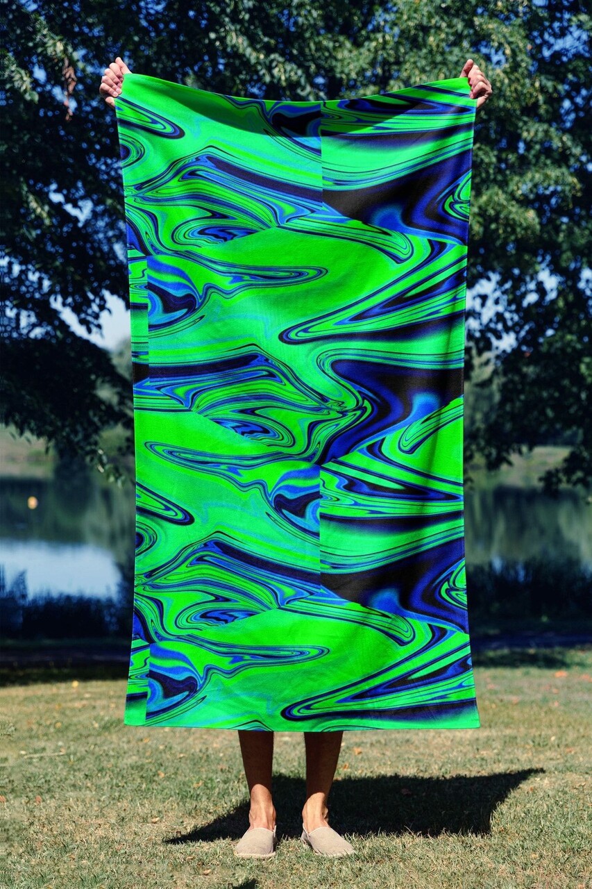 Prosop de plaja, L'essentiel Maison, Esotic Aura 90, 90x150 cm, Multicolor - imagine 6